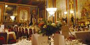Banqueting room with tables