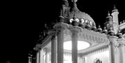Pavilion at night detail