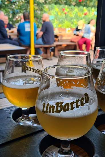 Beers at UnBarred taproom, Brighton