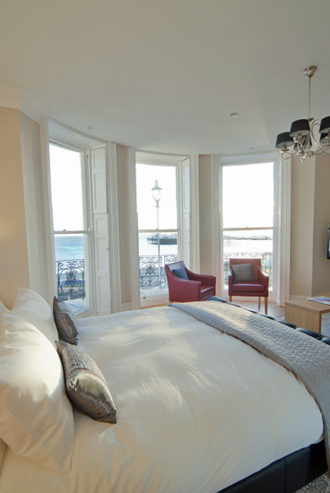 A bedroom at A Room with a View, Brighton