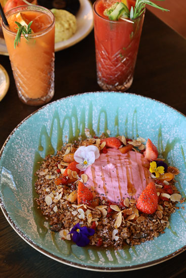 Breakfast meal at Rockwater, Hove