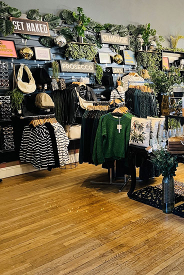 Inside Velvet shop in Hove