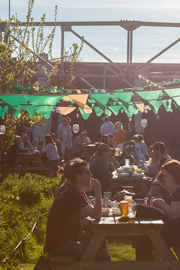 The terrace at Depot, Lewes near Brighton