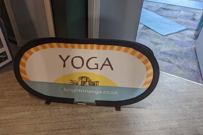 Photo of a sign for Brighton Yoga