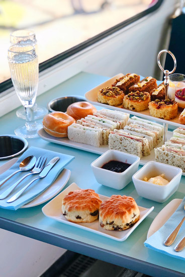 Afternoon Tea on the Regency Routemaster bus. Brighton