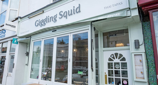 Exterior of Giggling Squid, Brighton & Hove