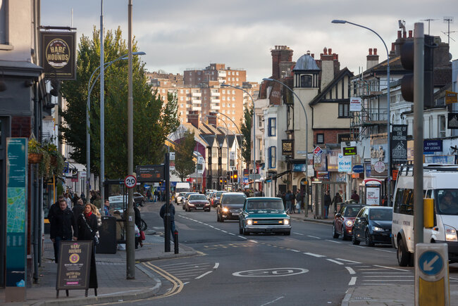 Image shows London Road in Brighton, courtesy of Light Trick Photography