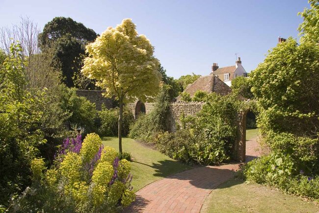 Images shows the trees of Kipling Gardens, in Rottingdean.