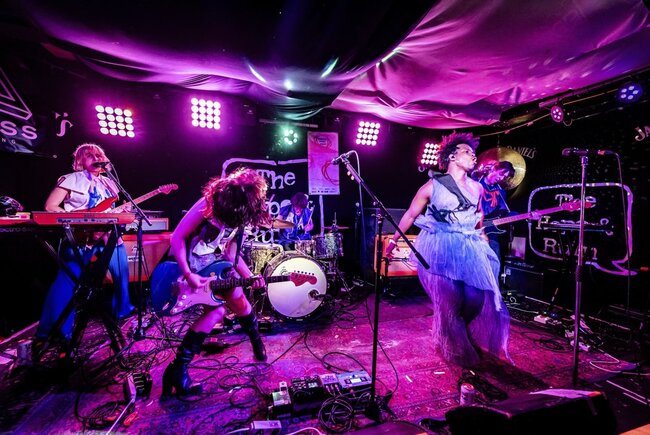 A band on stage at The Great Escape Festival.