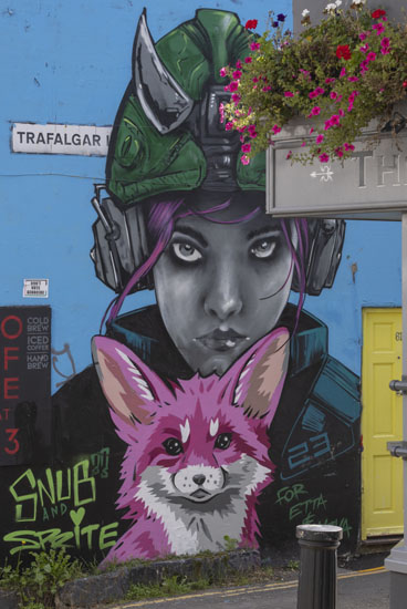 North Laine street art. Brighton